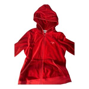 Red vintage Juicy Couture zip-up hoodie